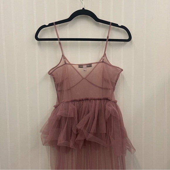 Urban Outfitters Aida Sheer Mesh Tulle Ruffle Midi Dress Sz XS - Picture 9 of 12